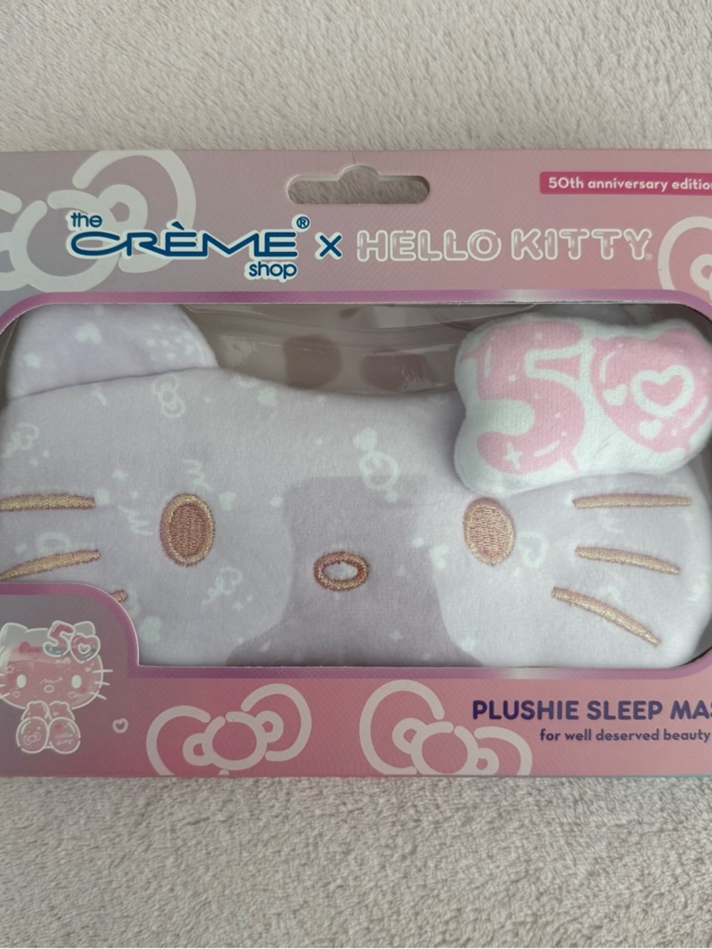 The Crème Shop Hello Kitty plush sleep mask